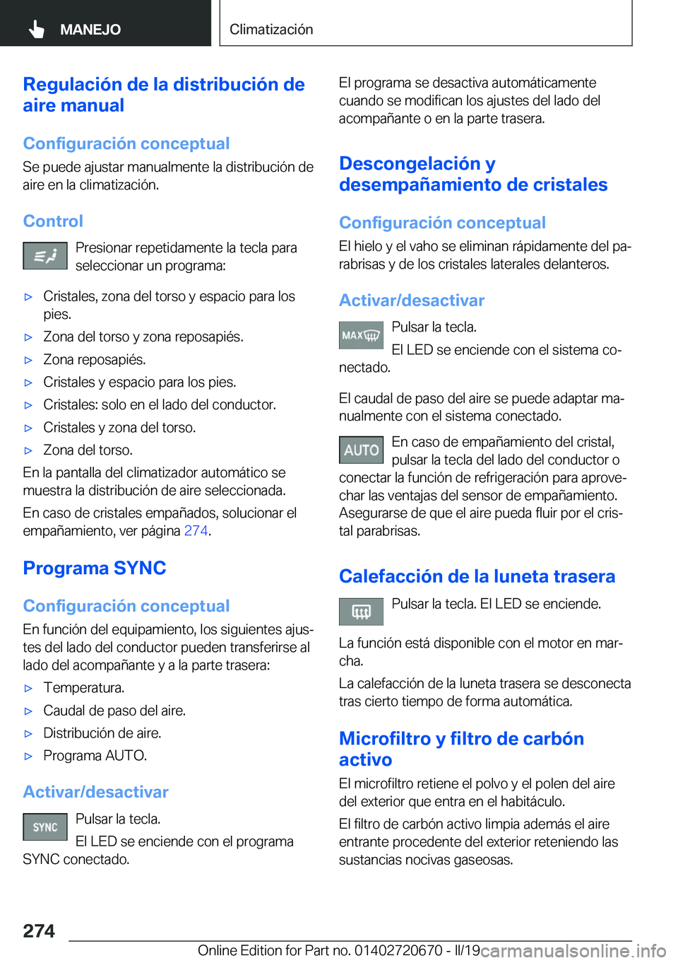 BMW M5 2019  Manuales de Empleo (in Spanish) �R�e�g�u�l�a�c�i�