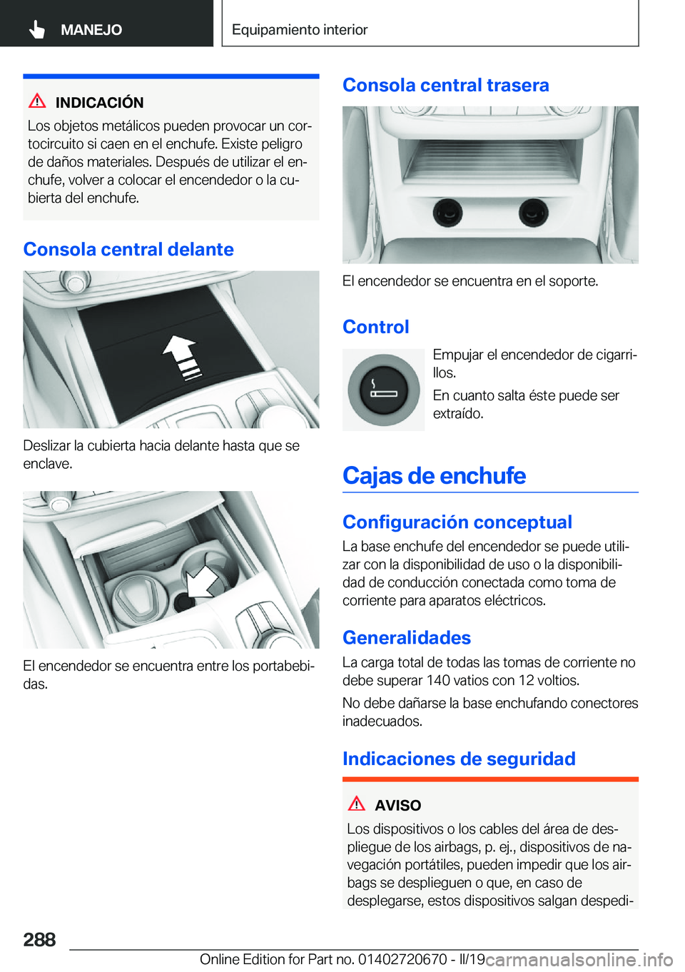 BMW M5 2019  Manuales de Empleo (in Spanish) �I�N�D�I�C�A�C�I�