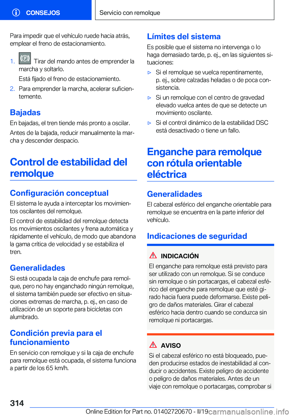 BMW M5 2019  Manuales de Empleo (in Spanish) �P�a�r�a��i�m�p�e�d�i�r��q�u�e��e�l��v�e�h�