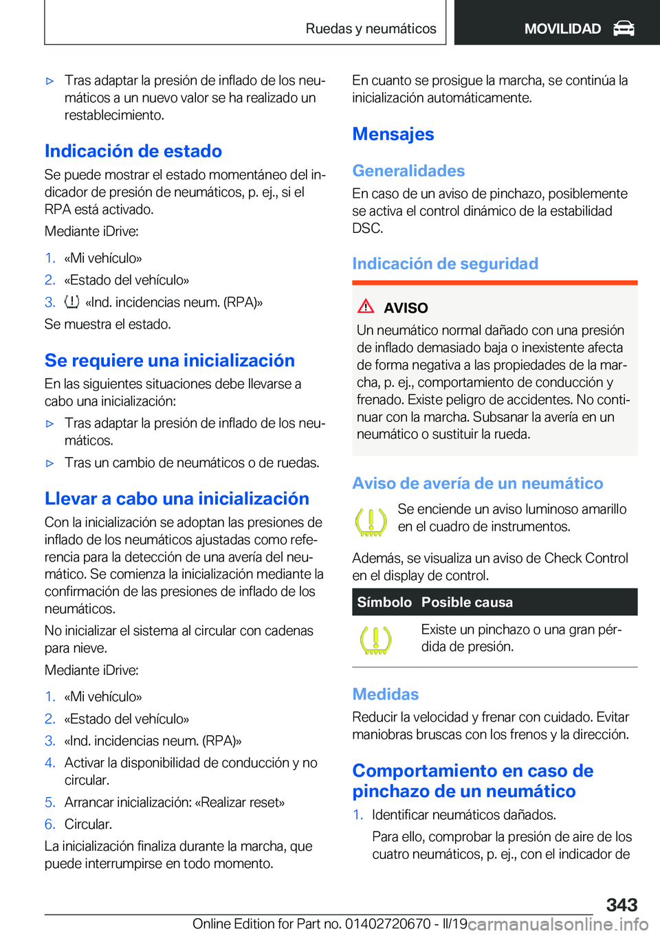 BMW M5 2019  Manuales de Empleo (in Spanish) x�T�r�a�s��a�d�a�p�t�a�r��l�a��p�r�e�s�i�