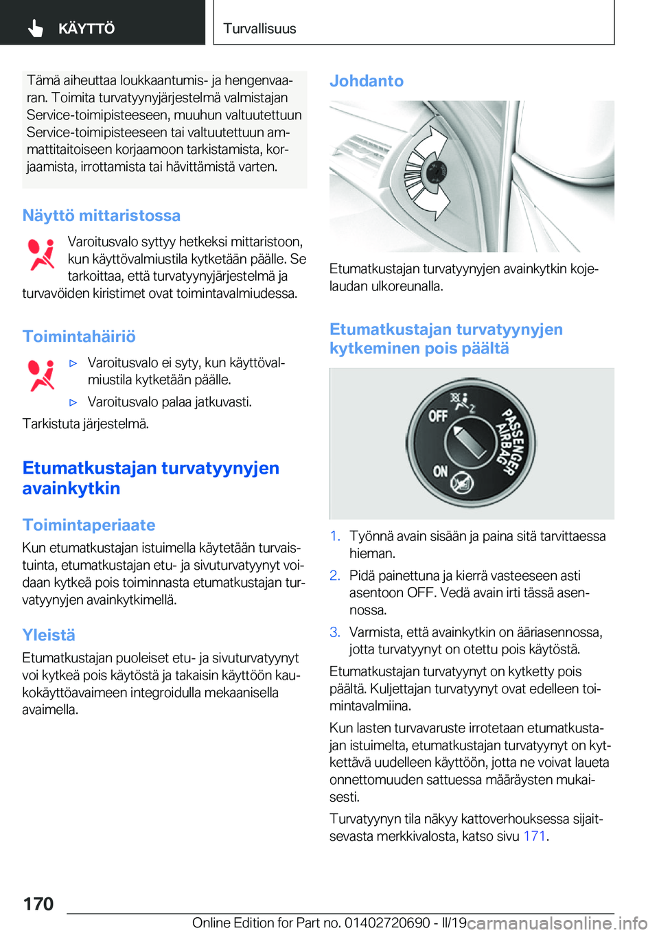 BMW M5 2019  Omistajan Käsikirja (in Finnish) �T�