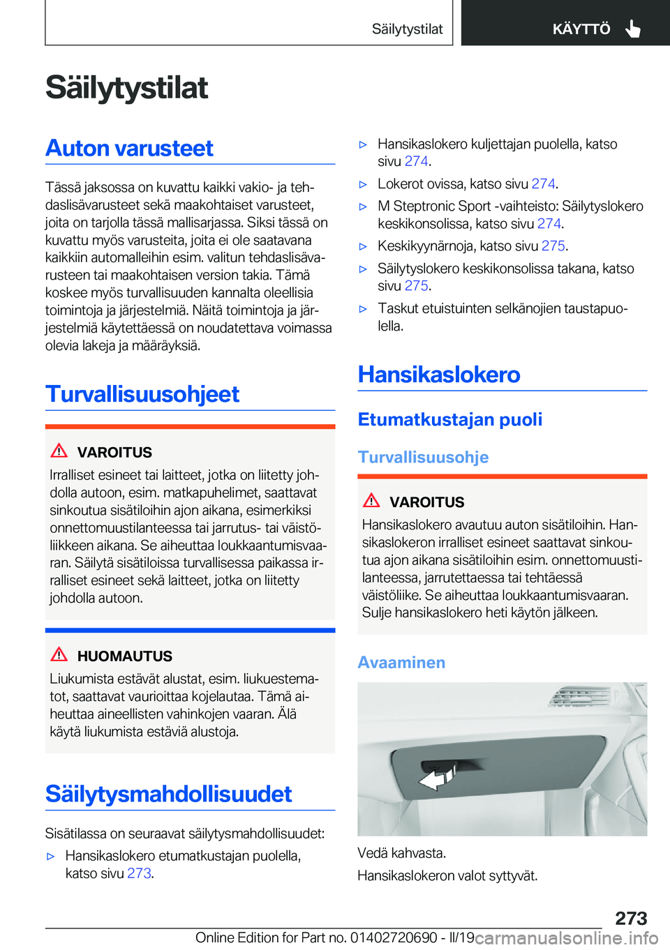 BMW M5 2019  Omistajan Käsikirja (in Finnish) �S�