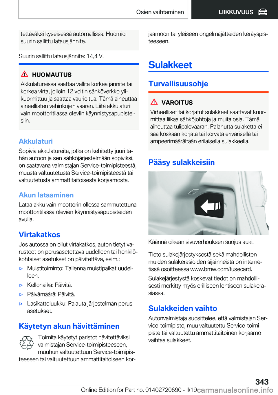 BMW M5 2019  Omistajan Käsikirja (in Finnish) �t�e�t�t�