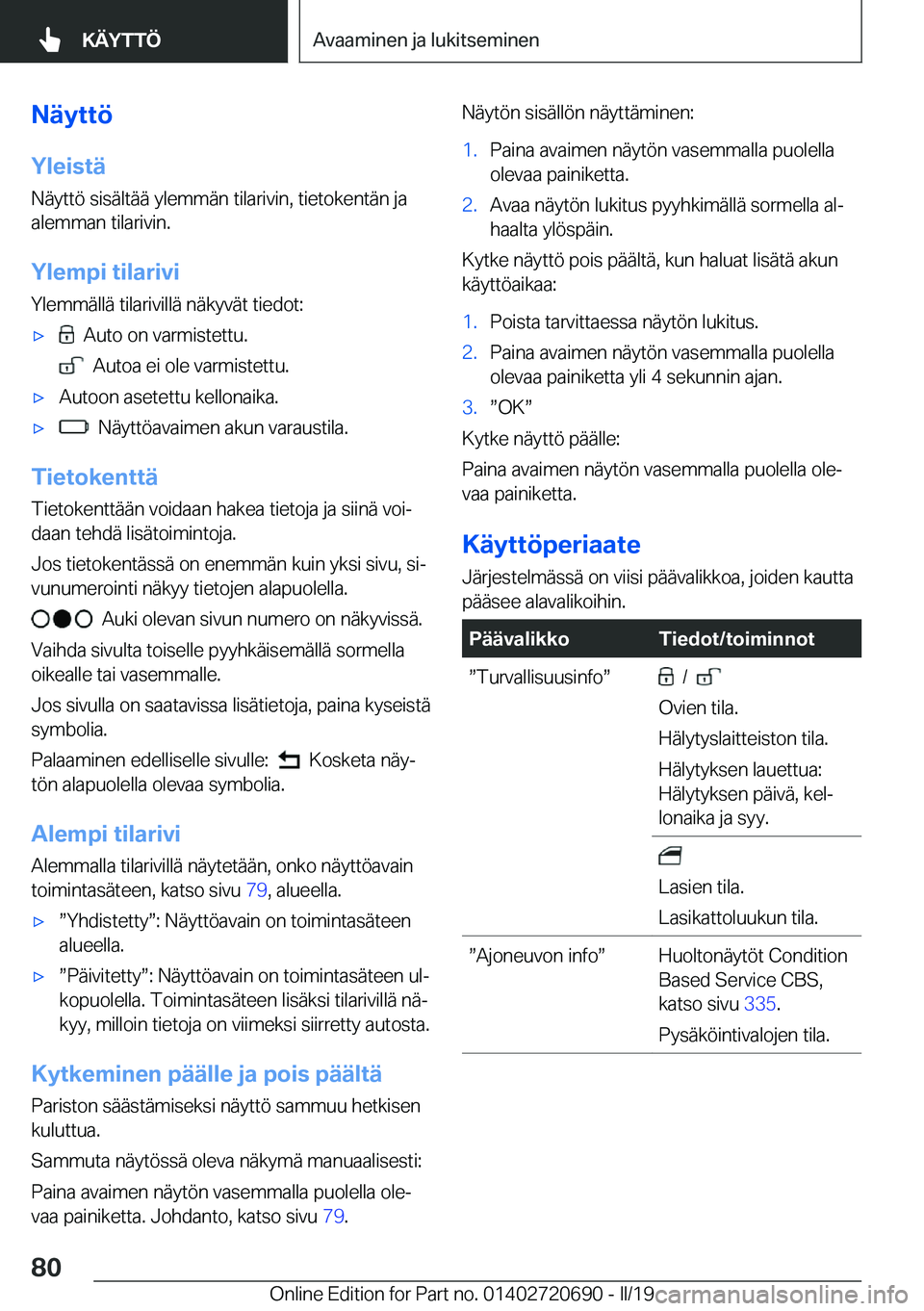 BMW M5 2019  Omistajan Käsikirja (in Finnish) �N�