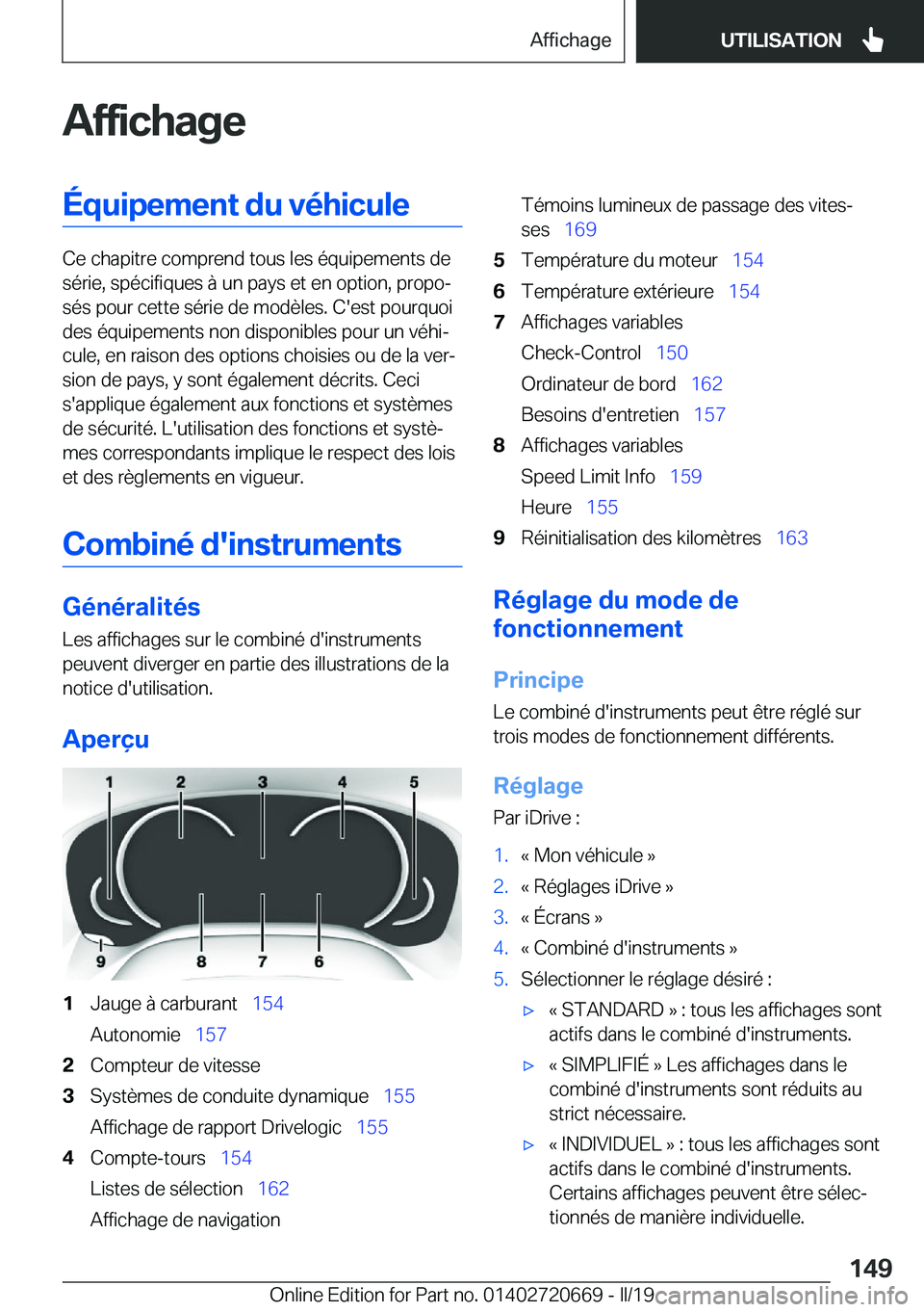 BMW M5 2019  Notices Demploi (in French) �A�f�f�i�c�h�a�g�e�