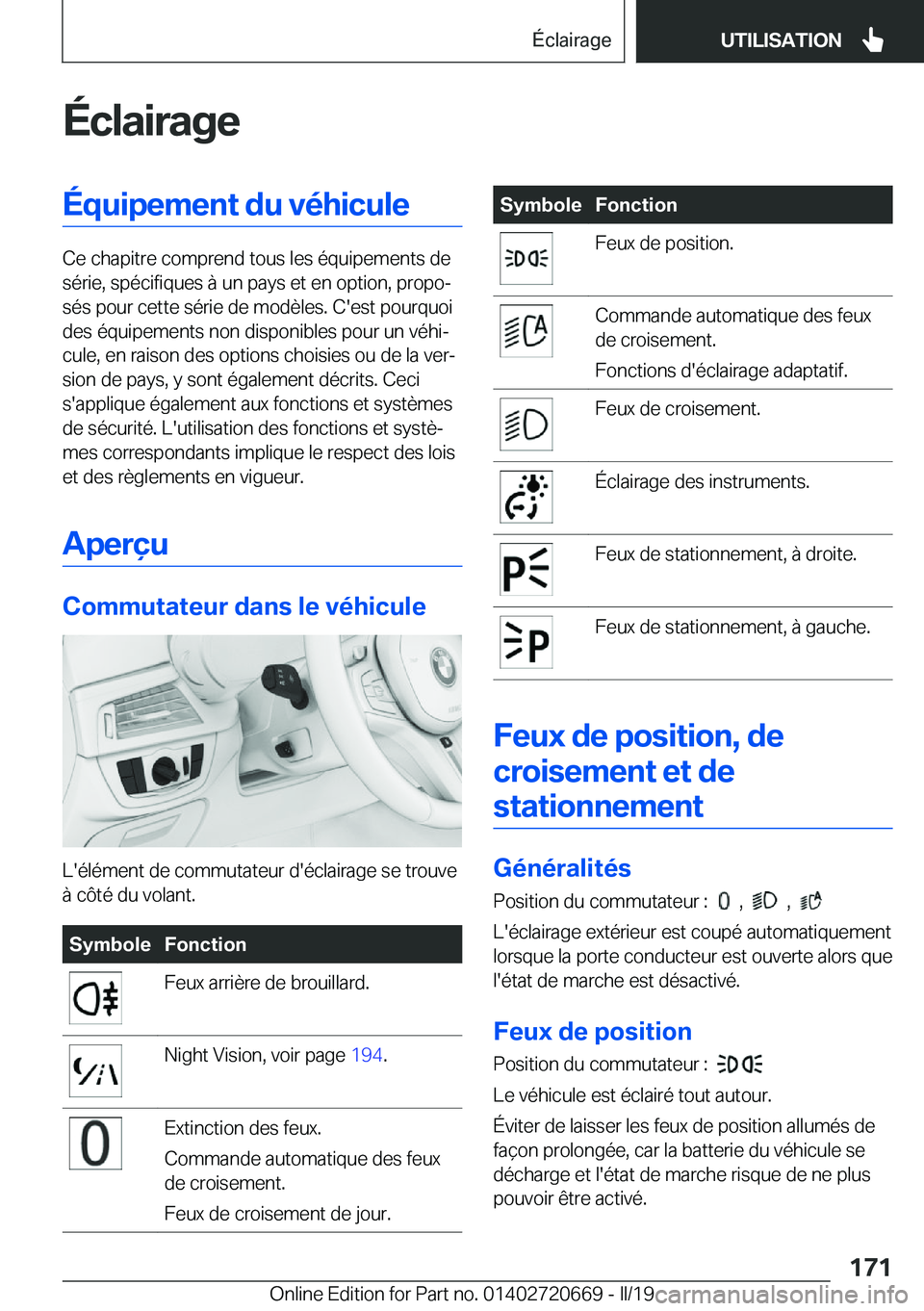 BMW M5 2019  Notices Demploi (in French) �