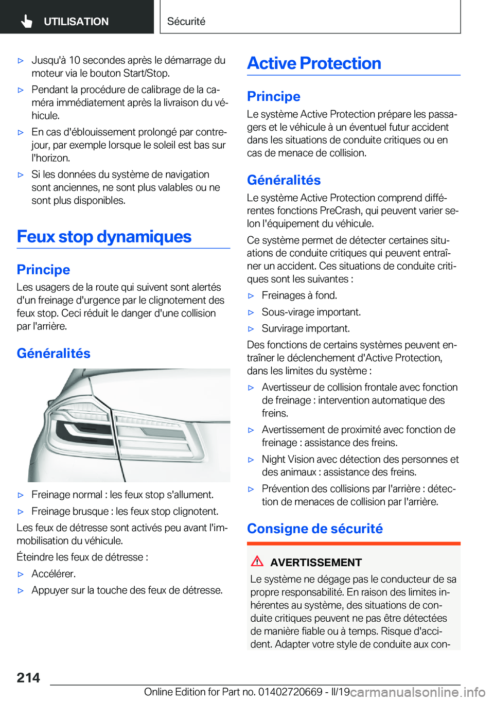 BMW M5 2019  Notices Demploi (in French) 'x�J�u�s�q�u�'�