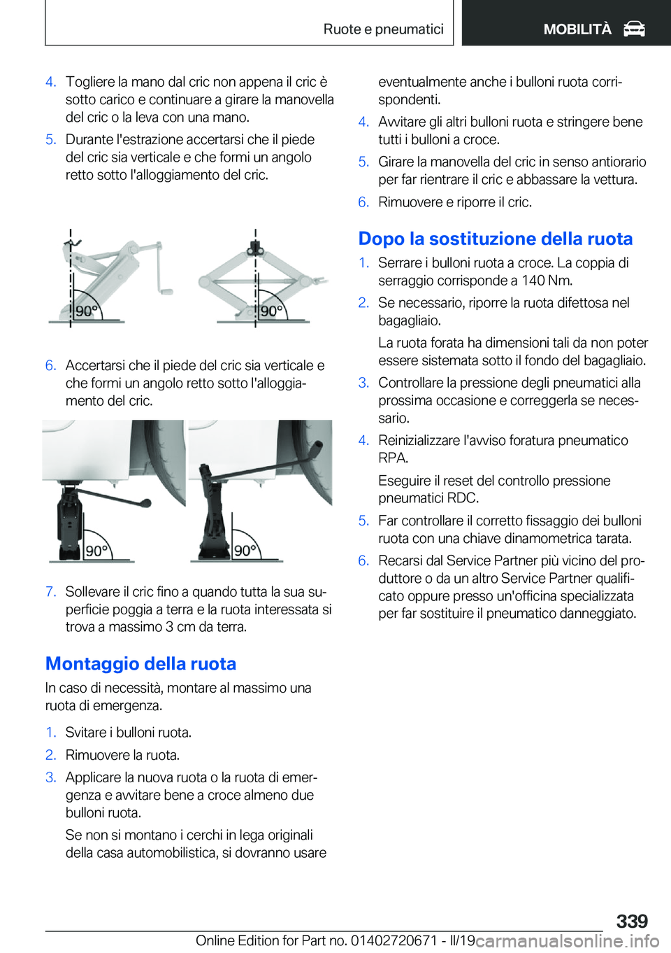 BMW M5 2019  Libretti Di Uso E manutenzione (in Italian) �4�.�T�o�g�l�i�e�r�e��l�a��m�a�n�o��d�a�l��c�r�i�c��n�o�n��a�p�p�e�n�a��i�l��c�r�i�c��è
�s�o�t�t�o��c�a�r�i�c�o��e��c�o�n�t�i�n�u�a�r�e��a��g�i�r�a�r�e��l�a��m�a�n�o�v�e�l�l�a �d�e�l�