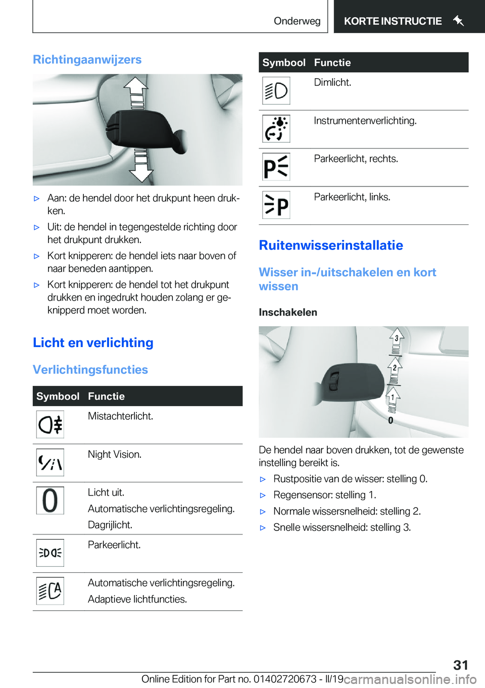 BMW M5 2019  Instructieboekjes (in Dutch) �R�i�c�h�t�i�n�g�a�a�n�w�i�j�z�e�r�s'x�A�a�n�:��d�e��h�e�n�d�e�l��d�o�o�r��h�e�t��d�r�u�k�p�u�n�t��h�e�e�n��d�r�u�kj�k�e�n�.'x�U�i�t�:��d�e��h�e�n�d�e�l��i�n��t�e�g�e�n�g�e�s�t�e�l