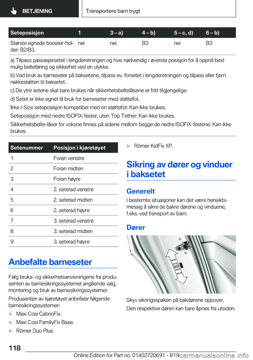 BMW M5 2019  InstruksjonsbØker (in Norwegian) �S�e�t�e�p�o�s�i�s�j�o�n�1�3�m��a�
�4�m��b�
�5�m��c�,��d�
�6�m��b�
�S�t�