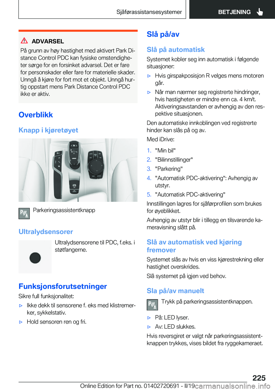 BMW M5 2019  InstruksjonsbØker (in Norwegian) �A�D�V�A�R�S�E�L
�P�å��g�r�u�n�n��a�v��h�