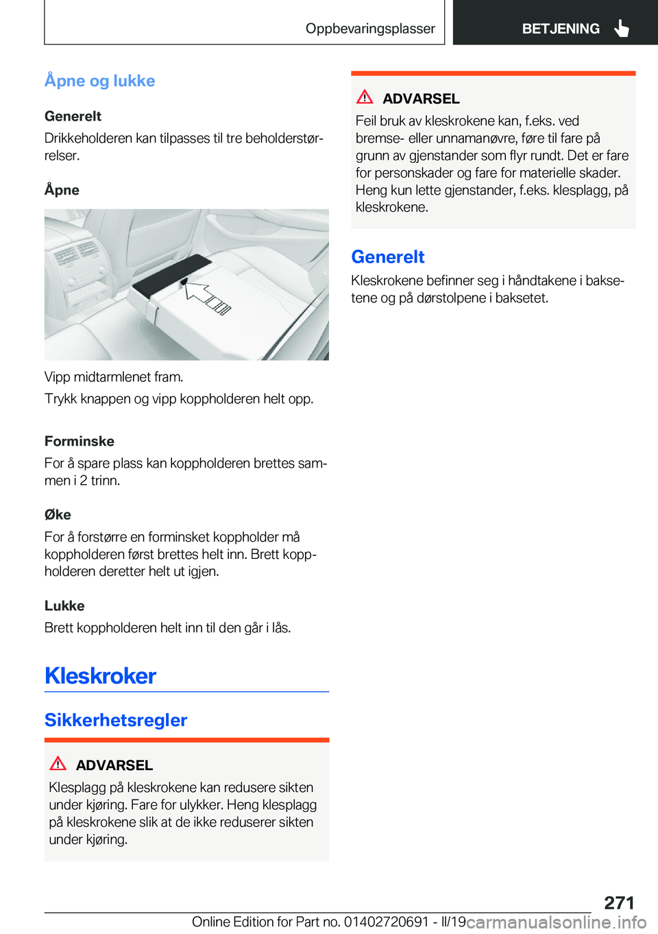 BMW M5 2019  InstruksjonsbØker (in Norwegian) �