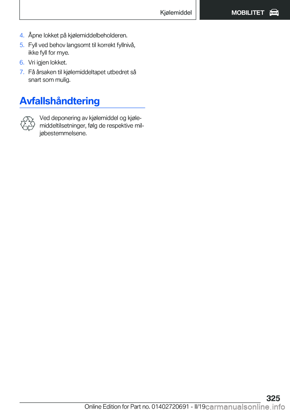 BMW M5 2019  InstruksjonsbØker (in Norwegian) �4�.�