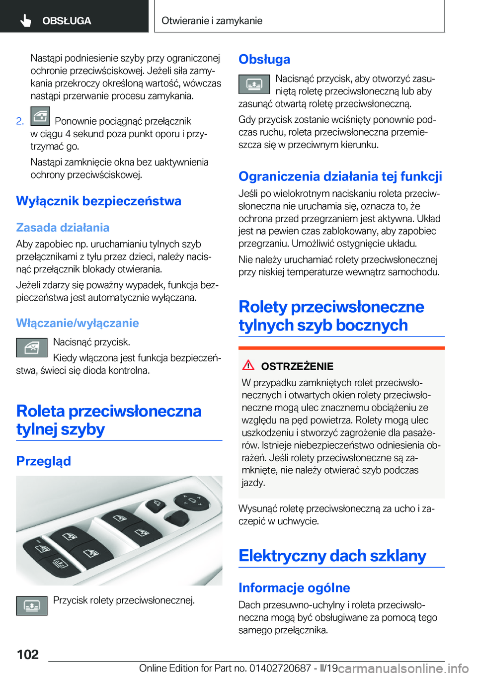 BMW M5 2019  Instrukcja obsługi (in Polish) �N�a�s�t�
