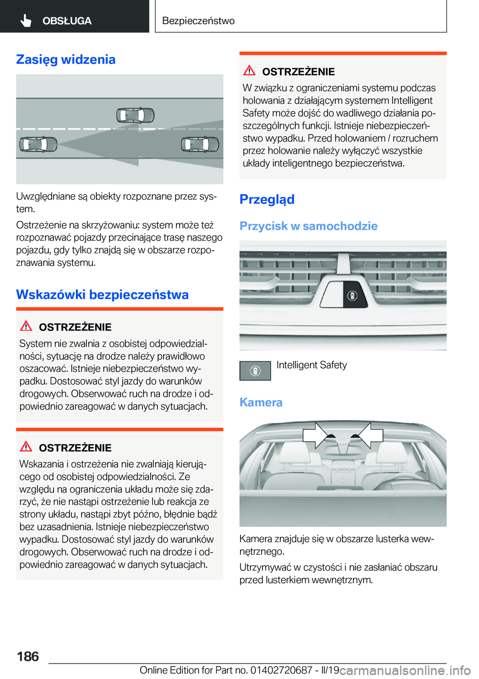 BMW M5 2019  Instrukcja obsługi (in Polish) �Z�a�s�i�