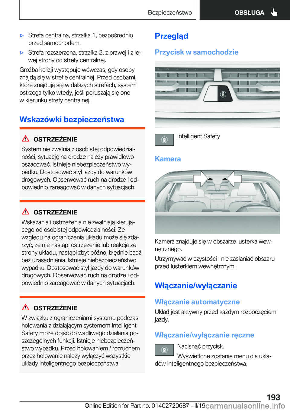 BMW M5 2019  Instrukcja obsługi (in Polish) 'x�S�t�r�e�f�a��c�e�n�t�r�a�l�n�a�,��s�t�r�z�a�ł�k�a��1�,��b�e�z�p�o�r�e�d�n�i�o�p�r�z�e�d��s�a�m�o�c�h�o�d�e�m�.'x�S�t�r�e�f�a��r�o�z�s�z�e�r�z�o�n�a�,��s�t�r�z�a�ł�k�a��2�,��z�