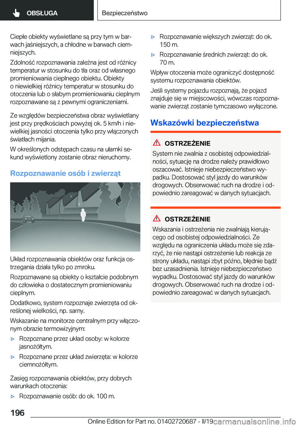 BMW M5 2019  Instrukcja obsługi (in Polish) �C�i�e�p�ł�e��o�b�i�e�k�t�y��w�y�w�i�e�t�l�a�n�e��s�