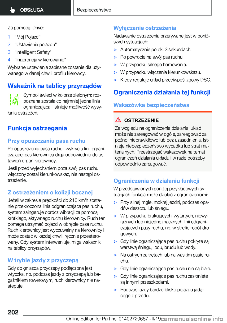 BMW M5 2019  Instrukcja obsługi (in Polish) �Z�a��p�o�m�o�c�