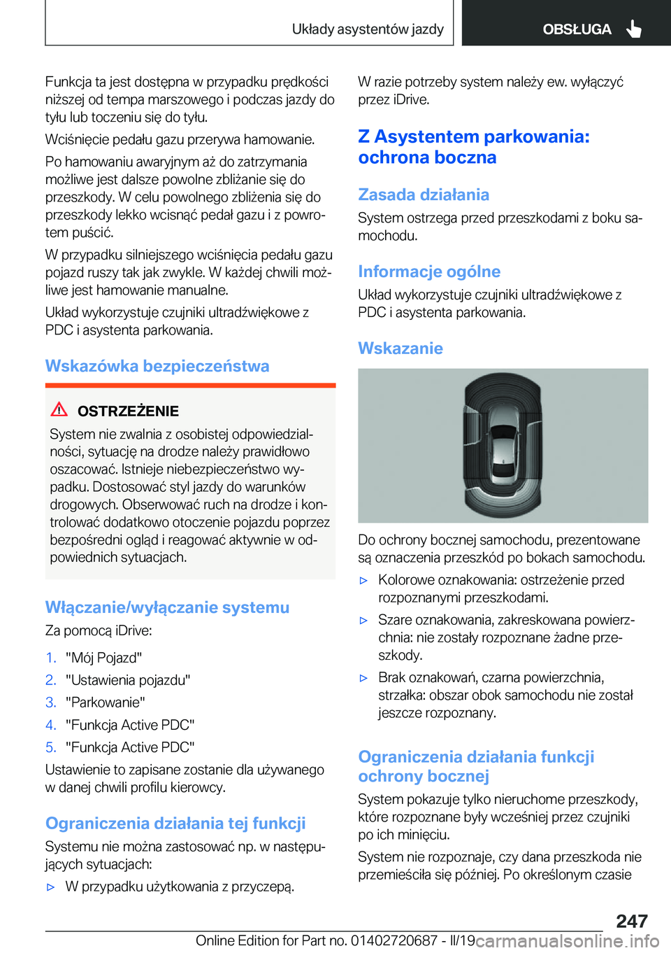 BMW M5 2019  Instrukcja obsługi (in Polish) �F�u�n�k�c�j�a��t�a��j�e�s�t��d�o�s�t�