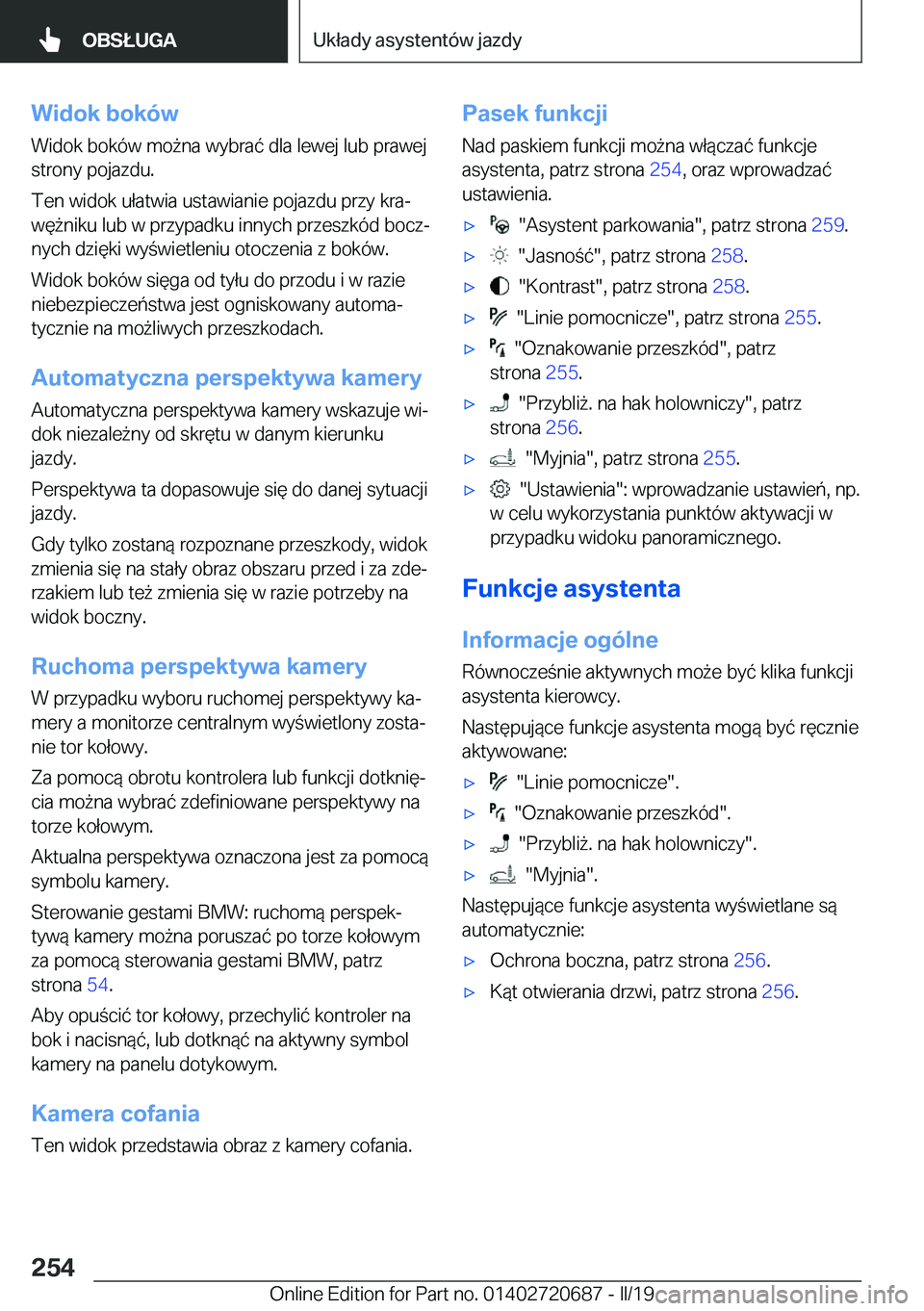 BMW M5 2019  Instrukcja obsługi (in Polish) �W�i�d�o�k��b�o�k�