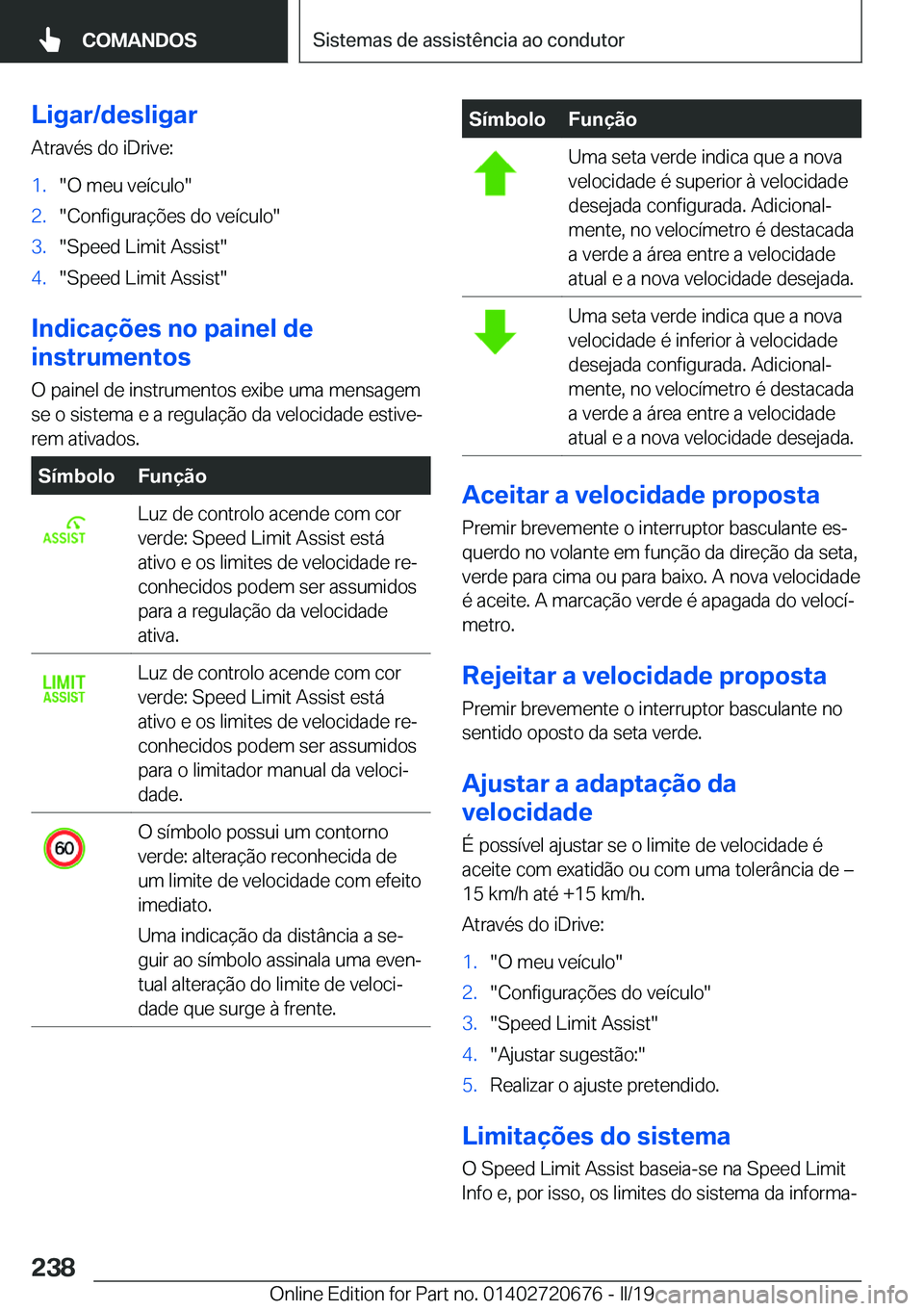 BMW M5 2019  Manual do condutor (in Portuguese) �L�i�g�a�r�/�d�e�s�l�i�g�a�r
�A�t�r�a�v�é�s��d�o��i�D�r�i�v�e�:�1�.��O��m�e�u��v�e�