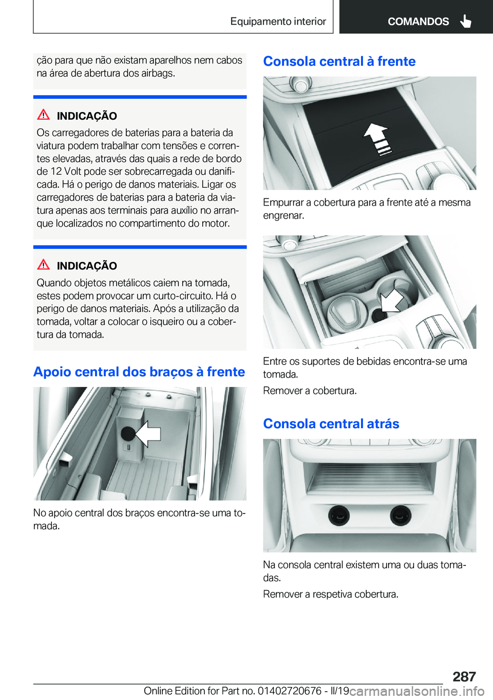 BMW M5 2019  Manual do condutor (in Portuguese) �