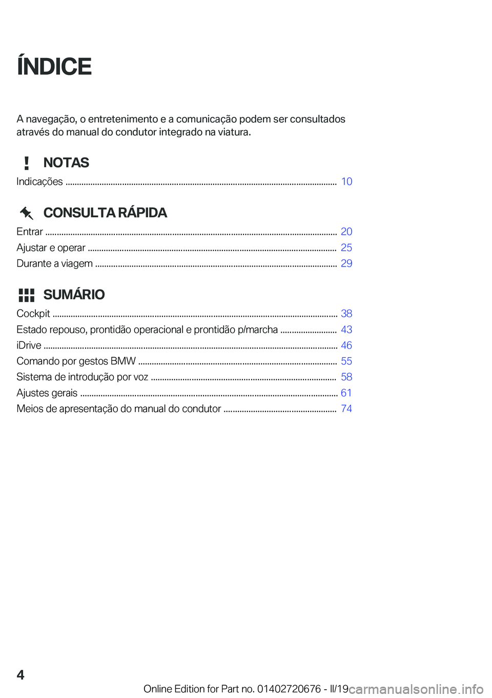 BMW M5 2019  Manual do condutor (in Portuguese) �