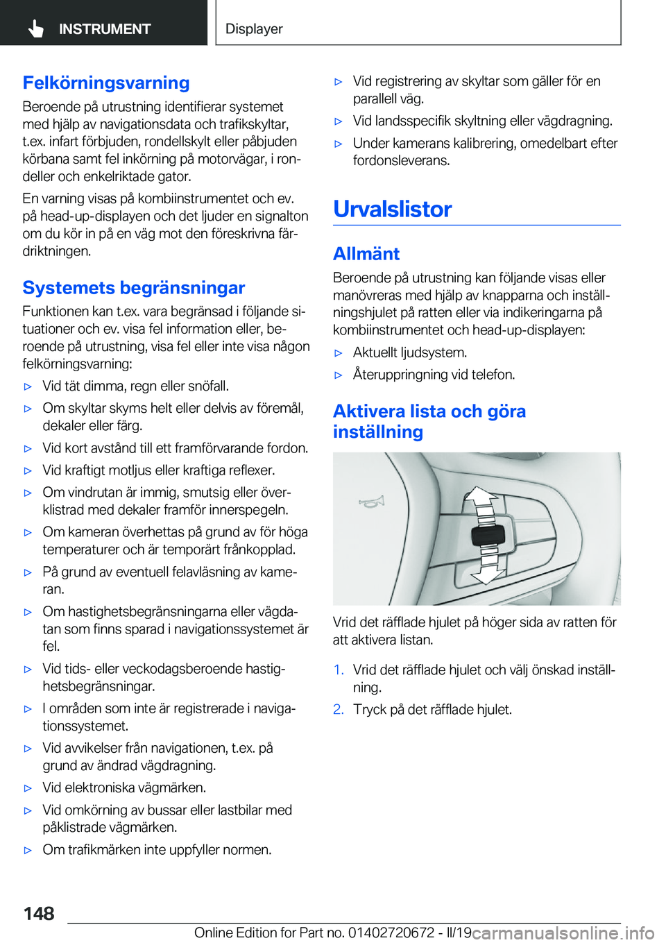 BMW M5 2019  InstruktionsbÖcker (in Swedish) �F�e�l�k�