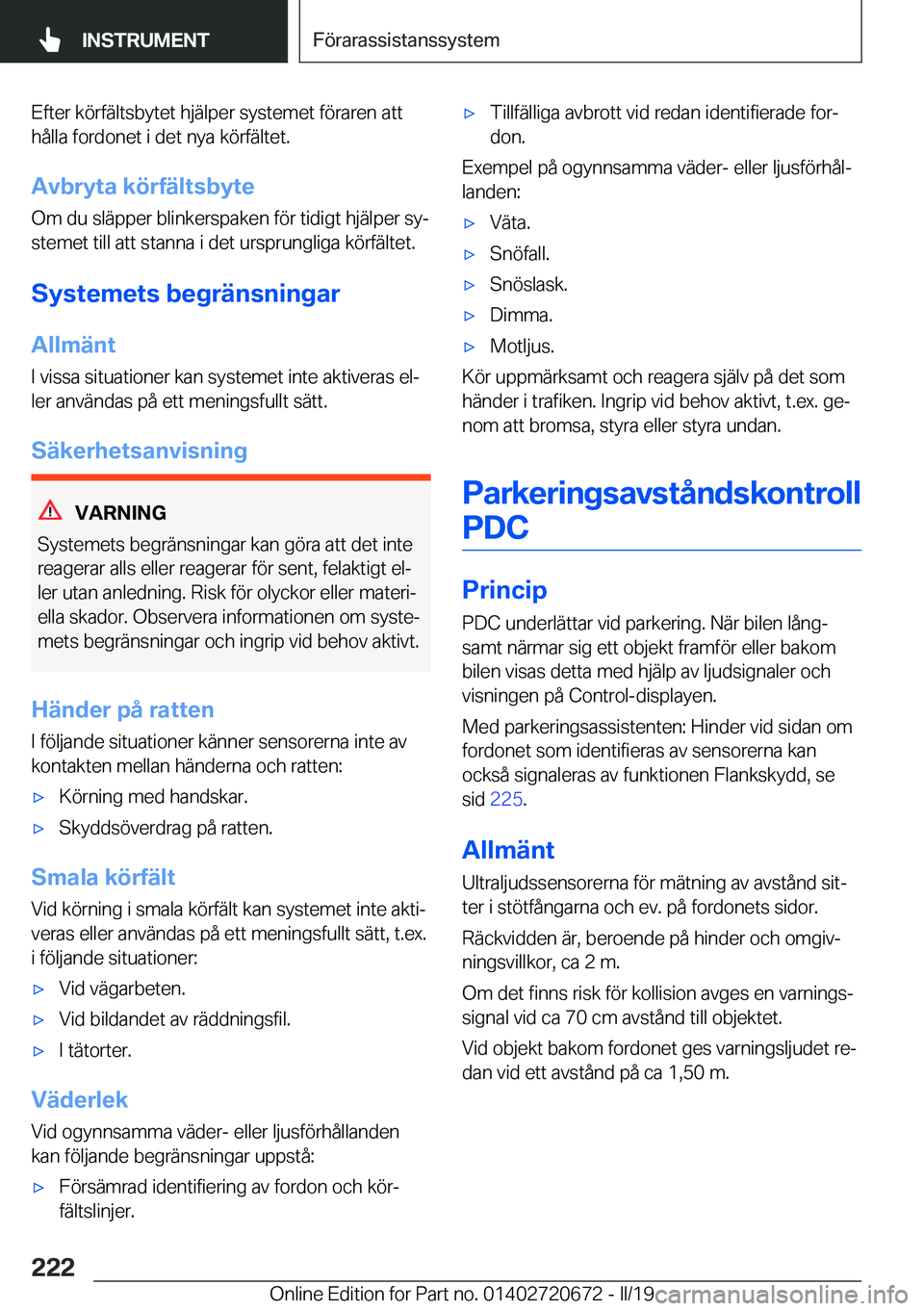 BMW M5 2019  InstruktionsbÖcker (in Swedish) �E�f�t�e�r��k�