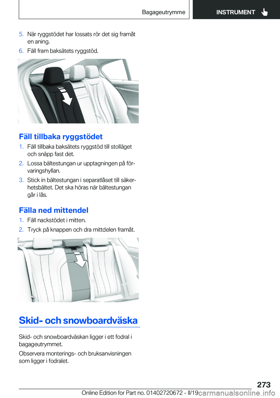 BMW M5 2019  InstruktionsbÖcker (in Swedish) �5�.�N�ä�r��r�y�g�g�s�t�