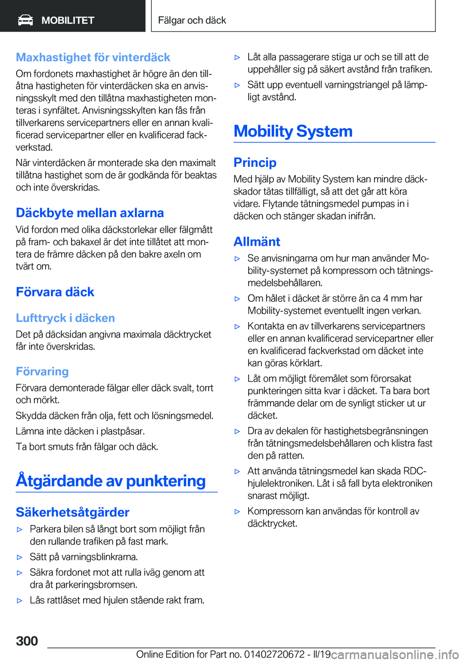 BMW M5 2019  InstruktionsbÖcker (in Swedish) �M�a�x�h�a�s�t�i�g�h�e�t��f�