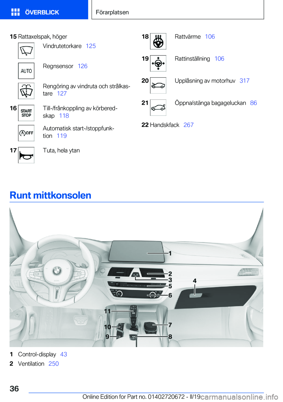 BMW M5 2019  InstruktionsbÖcker (in Swedish) �1�5�R�a�t�t�a�x�e�l�s�p�a�k�,��h�