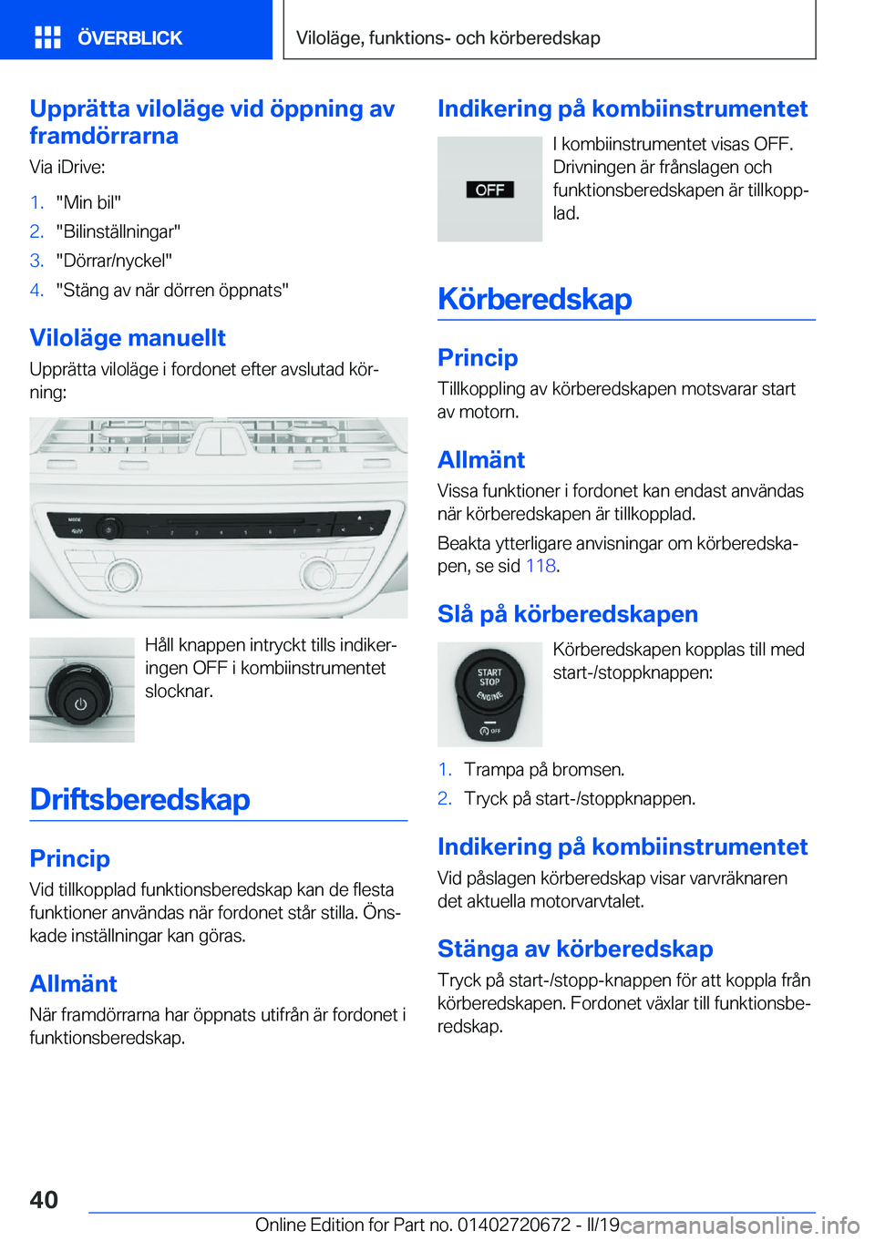 BMW M5 2019  InstruktionsbÖcker (in Swedish) �U�p�p�r�ä�t�t�a��v�i�l�o�l�ä�g�e��v�i�d��