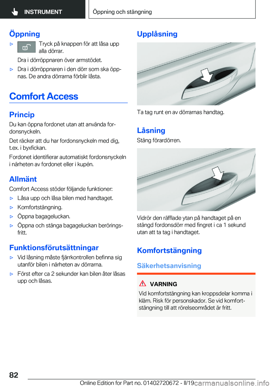 BMW M5 2019  InstruktionsbÖcker (in Swedish) �