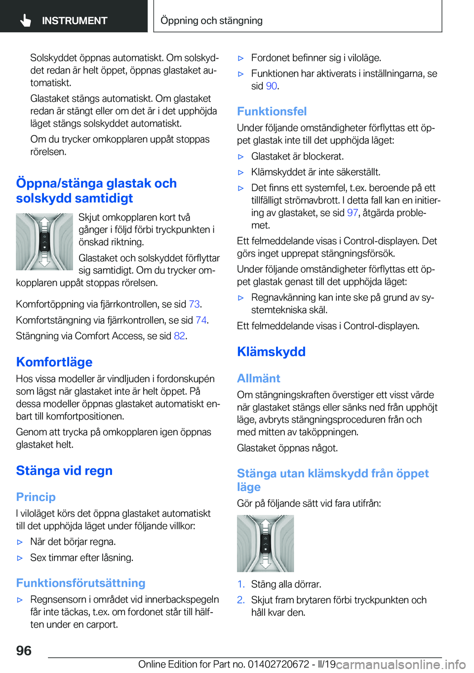 BMW M5 2019  InstruktionsbÖcker (in Swedish) �S�o�l�s�k�y�d�d�e�t��