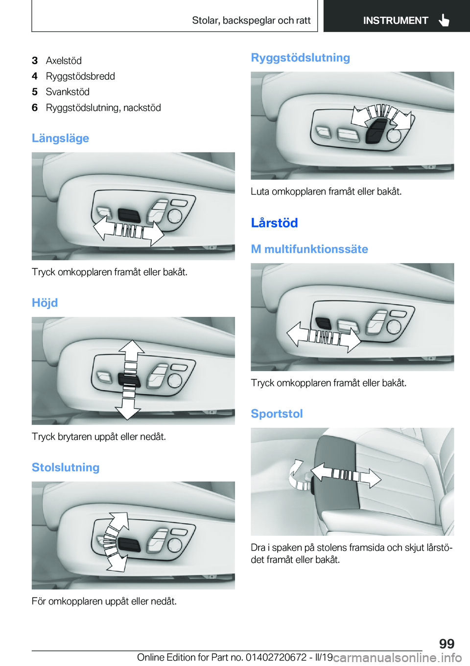 BMW M5 2019  InstruktionsbÖcker (in Swedish) �3�A�x�e�l�s�t�