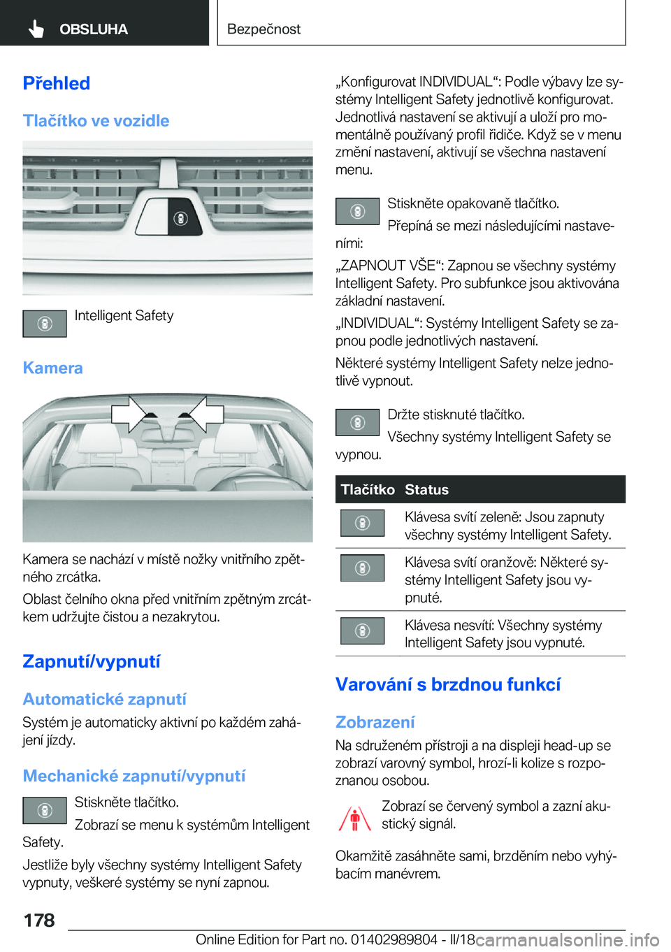 BMW M5 2018  Návod na použití (in Czech) �P�e�h�l�e�d
�T�l�a�č�