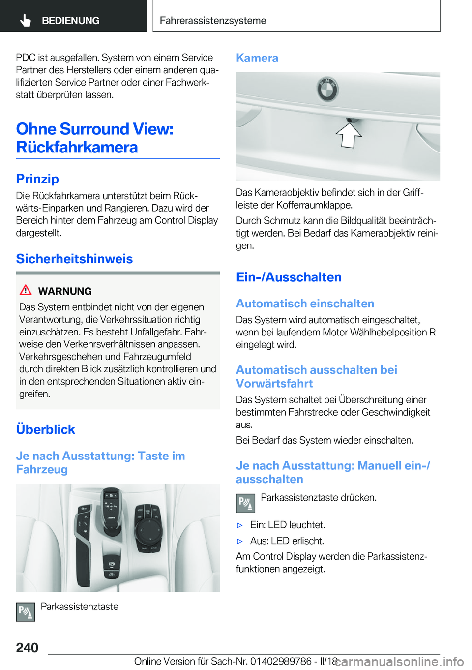 BMW M5 2018  Betriebsanleitungen (in German) �P�D�C� �i�s�t� �a�u�s�g�e�f�a�l�l�e�n�.� �S�y�s�t�e�m� �v�o�n� �e�i�n�e�m� �S�e�r�v�i�c�e
�P�a�r�t�n�e�r� �d�e�s� �H�e�r�s�t�e�l�l�e�r�s� �o�d�e�r� �e�i�n�e�m� �a�n�d�e�r�e�n� �q�u�aj
�l�i�f�i�z�i�e