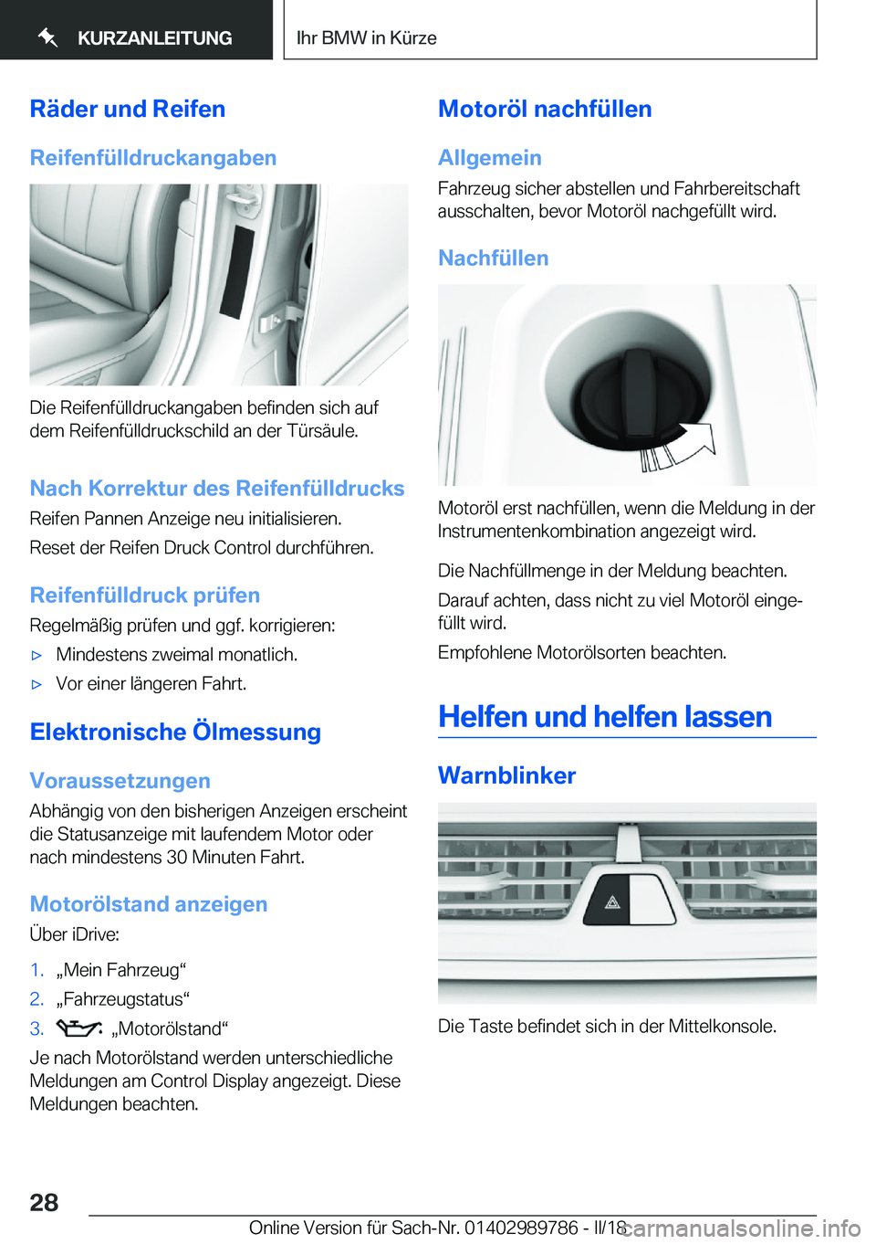 BMW M5 2018  Betriebsanleitungen (in German) �R�