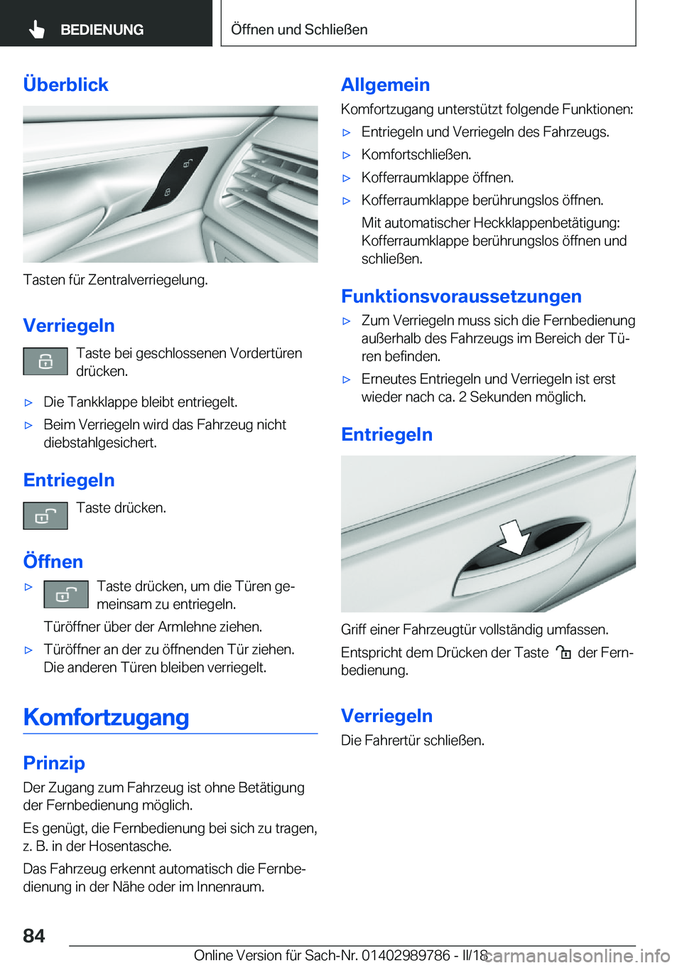 BMW M5 2018  Betriebsanleitungen (in German) �