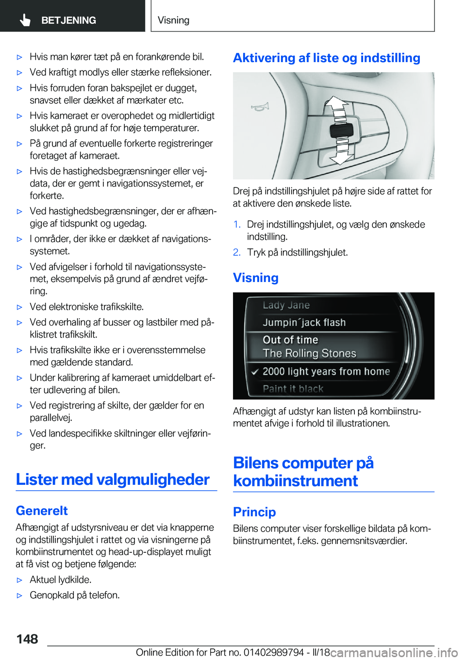 BMW M5 2018  InstruktionsbØger (in Danish) 'x�H�v�i�s� �m�a�n� �k�