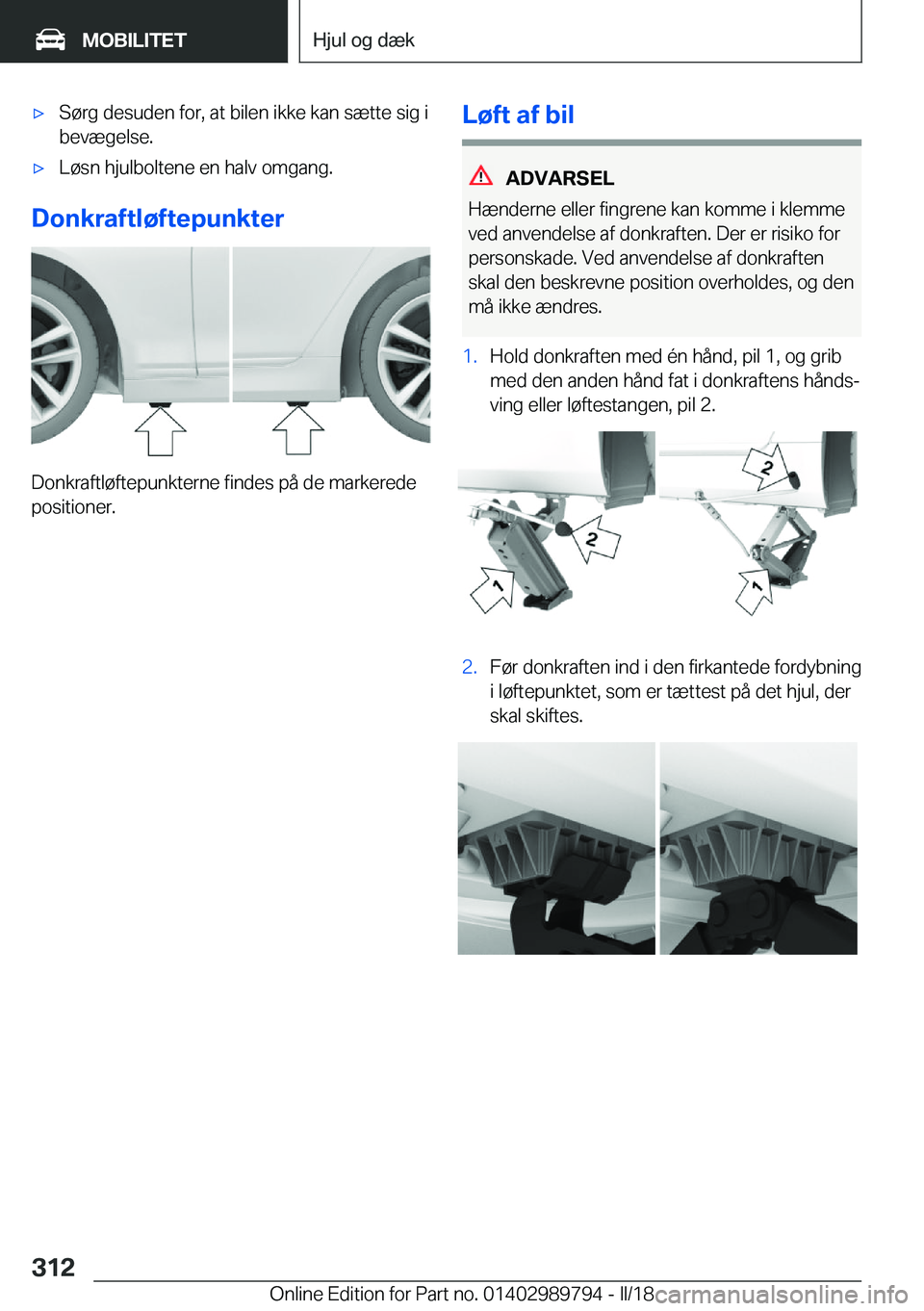 BMW M5 2018  InstruktionsbØger (in Danish) 'x�S�