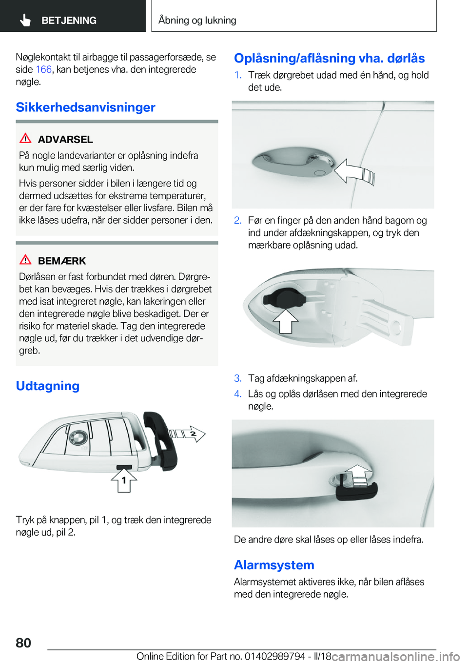 BMW M5 2018  InstruktionsbØger (in Danish) �N�
