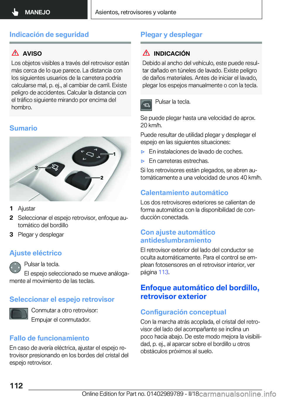 BMW M5 2018  Manuales de Empleo (in Spanish) �I�n�d�i�c�a�c�i�