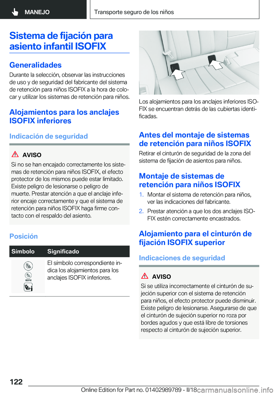 BMW M5 2018  Manuales de Empleo (in Spanish) �S�i�s�t�e�m�a��d�e��f�i�j�a�c�i�