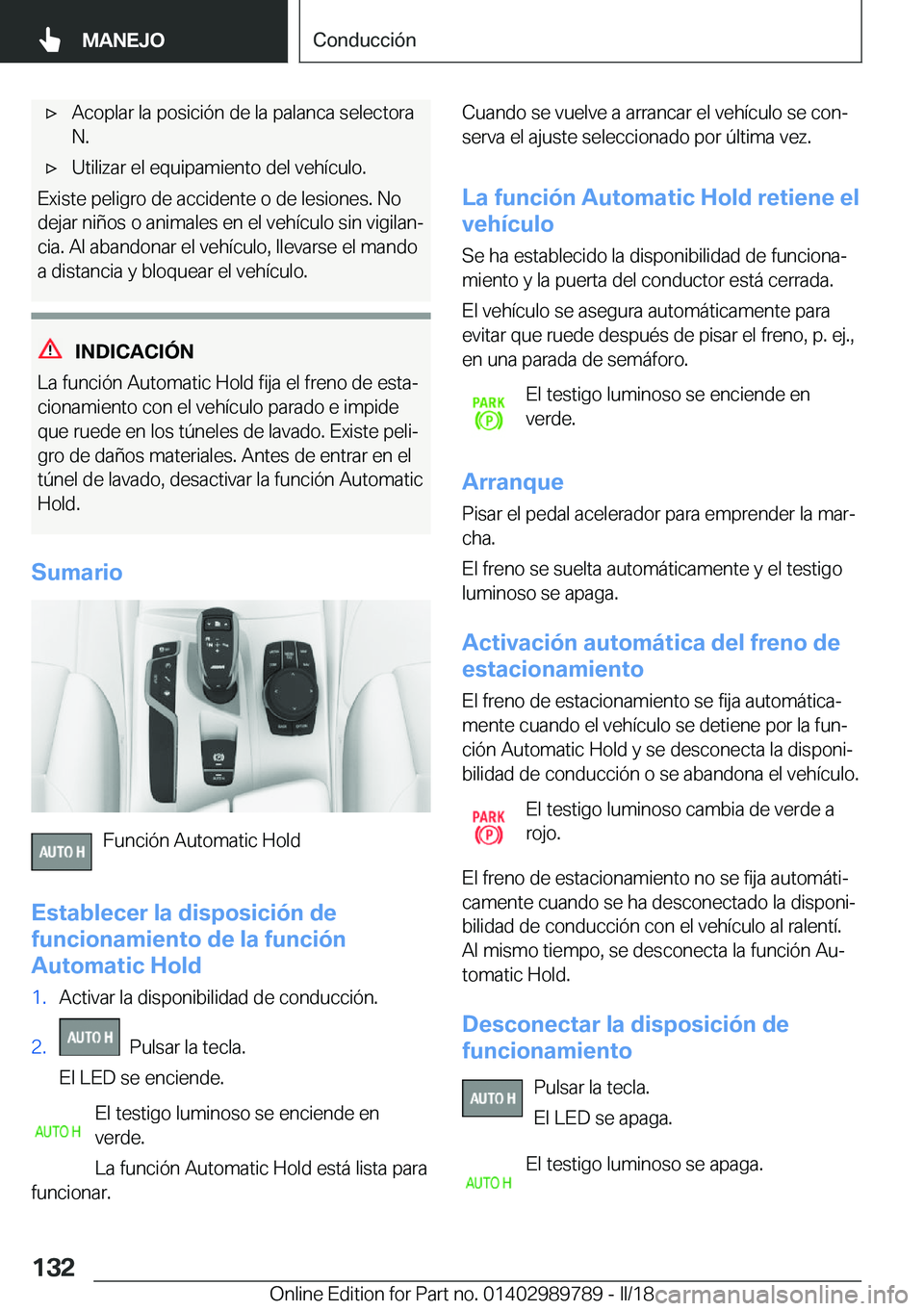 BMW M5 2018  Manuales de Empleo (in Spanish) 'x�A�c�o�p�l�a�r� �l�a� �p�o�s�i�c�i�