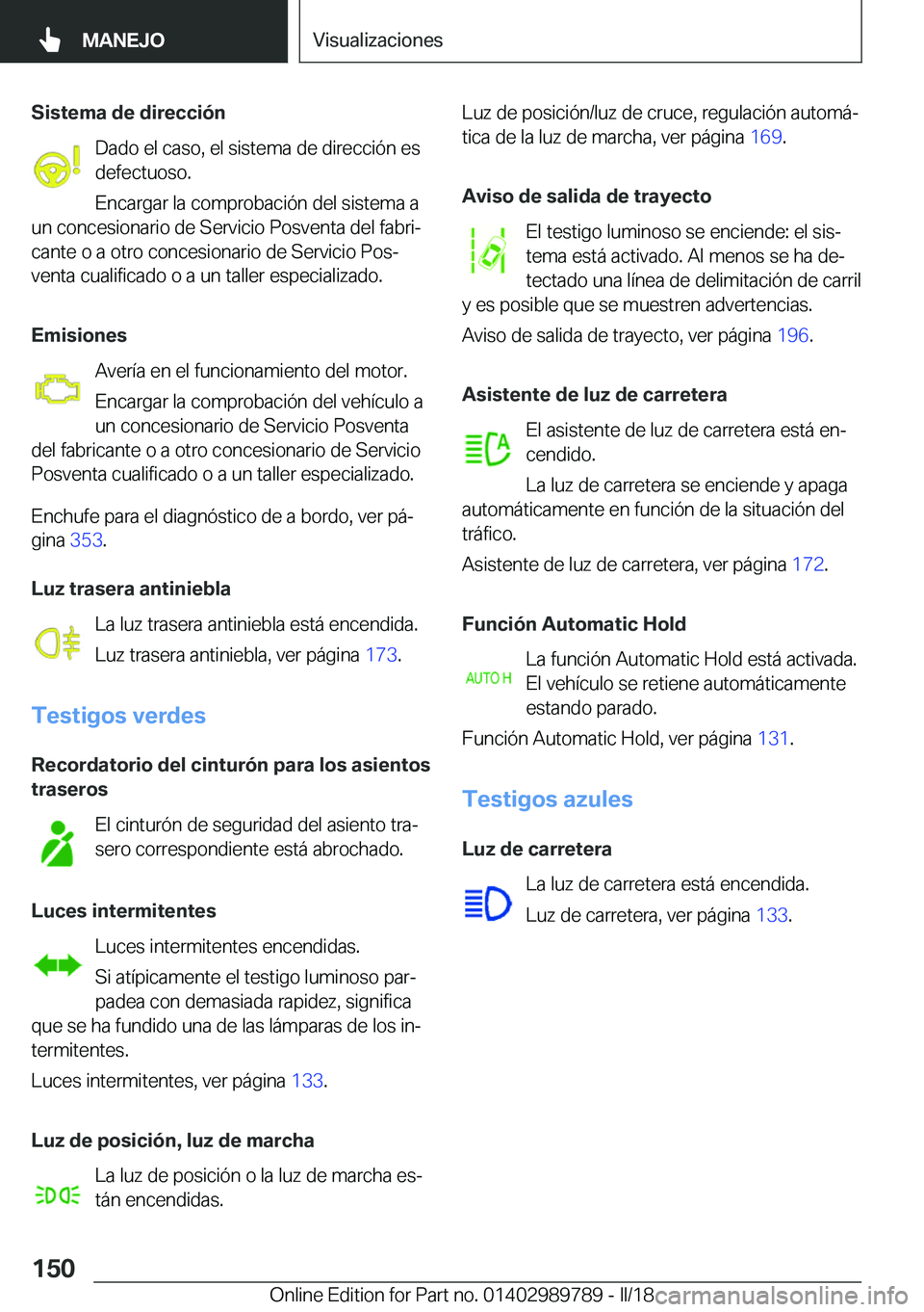 BMW M5 2018  Manuales de Empleo (in Spanish) �S�i�s�t�e�m�a��d�e��d�i�r�e�c�c�i�