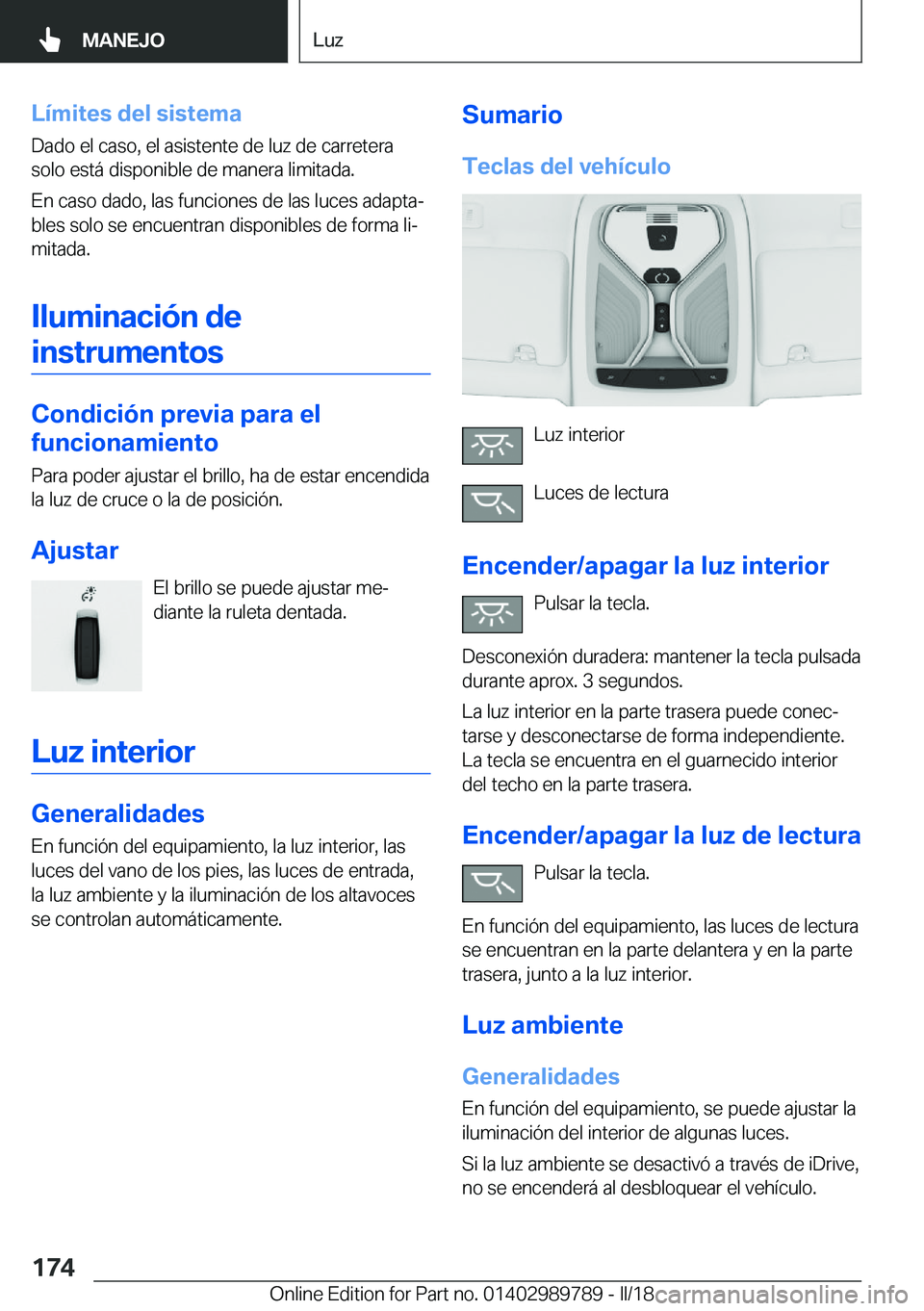 BMW M5 2018  Manuales de Empleo (in Spanish) �L�