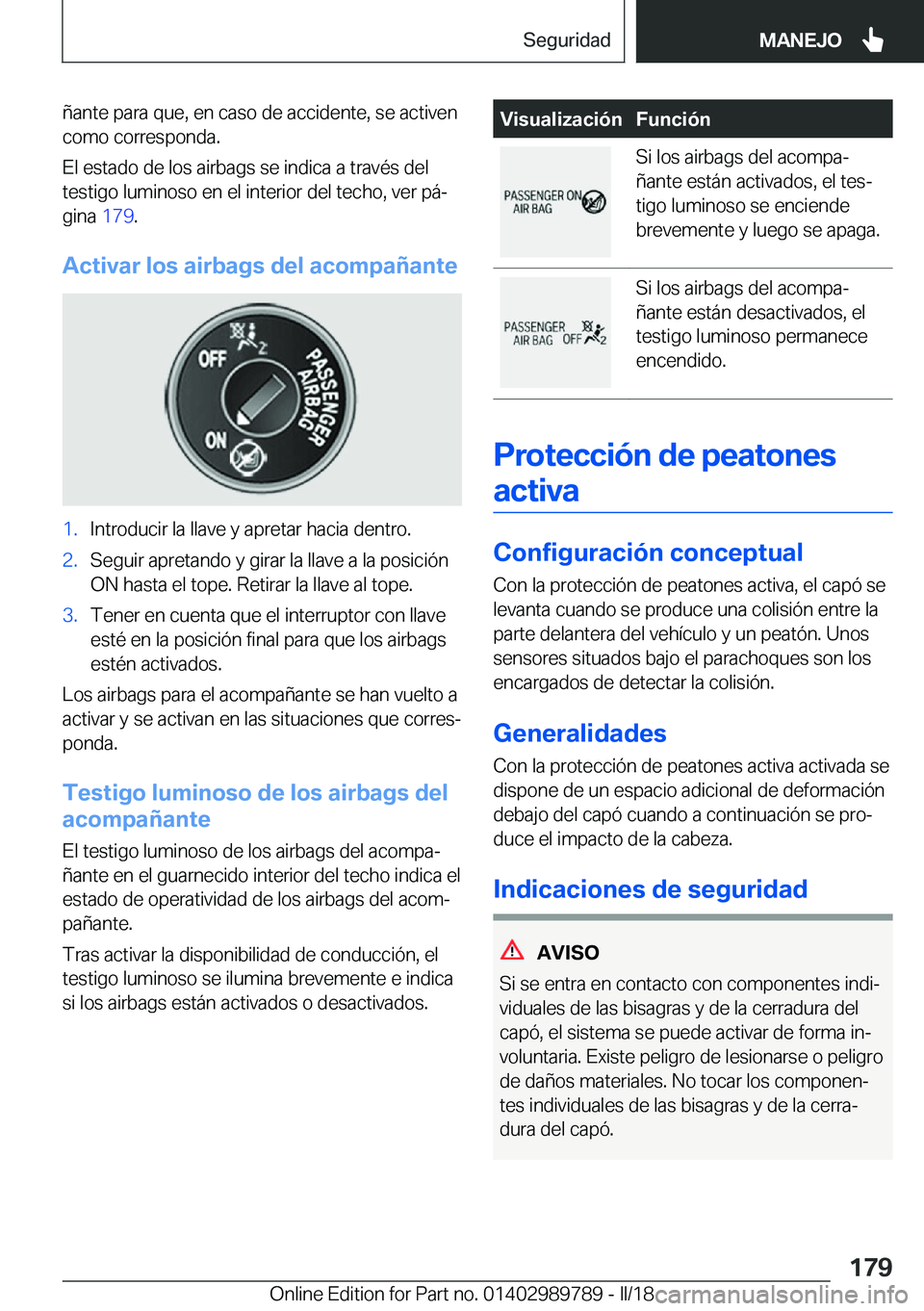 BMW M5 2018  Manuales de Empleo (in Spanish) �