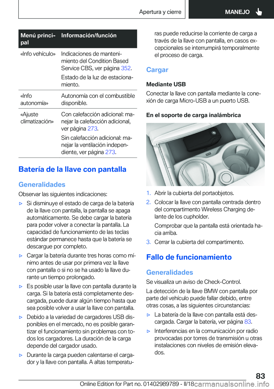 BMW M5 2018  Manuales de Empleo (in Spanish) �M�e�n�